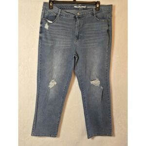 WallFlower Jeans Women's 18w Blue Light‎ Wash High Rise Straight Leg Jeans